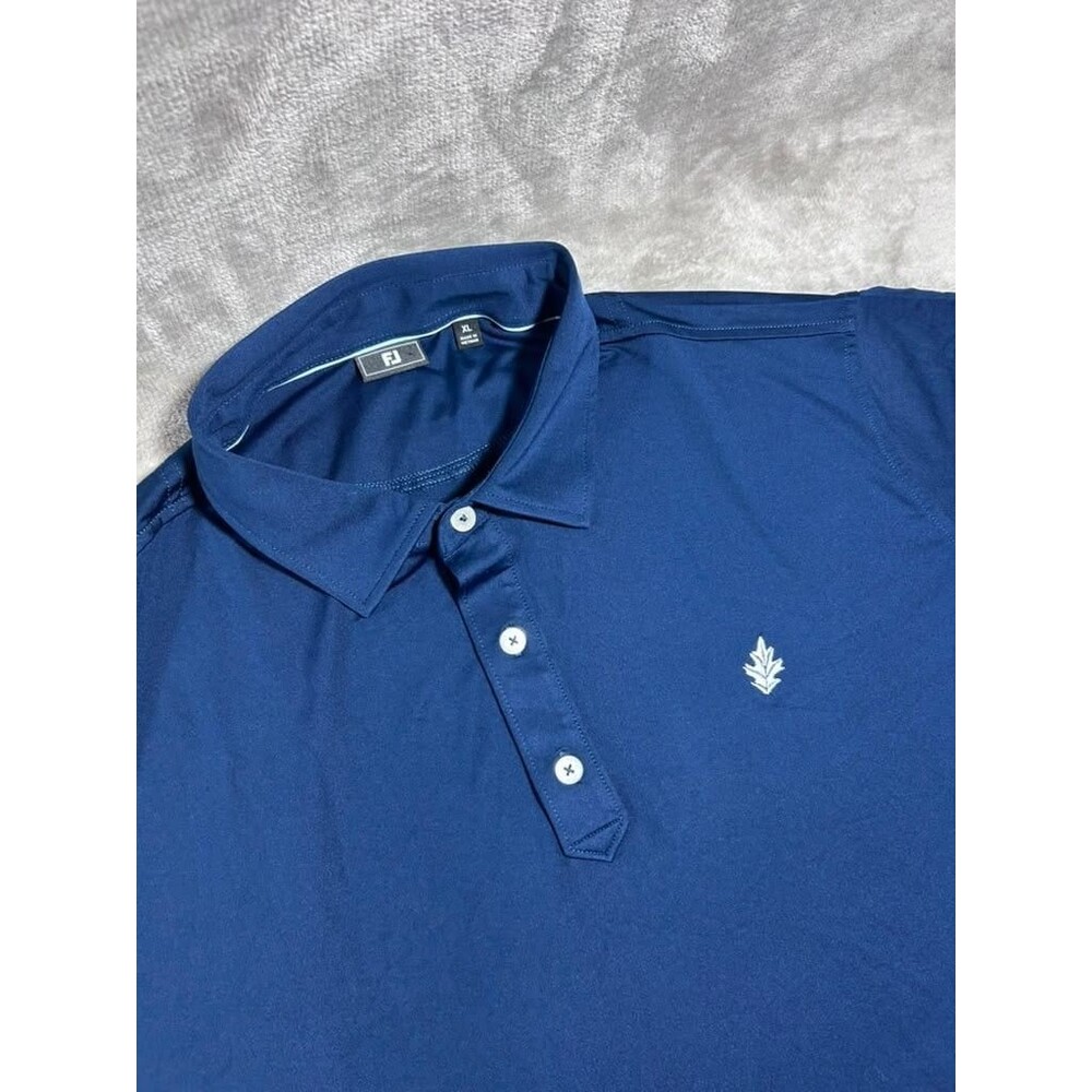 FootJoy Shirt Men XL Extra Large Blue Golf Polo Performance Outdoor Short Sleeve
